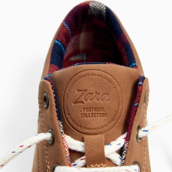 ZARA LACE-UP PLIMSOLLS WITH SOLE DETAIL SZ 2 20.9C - Picture 2 of 6